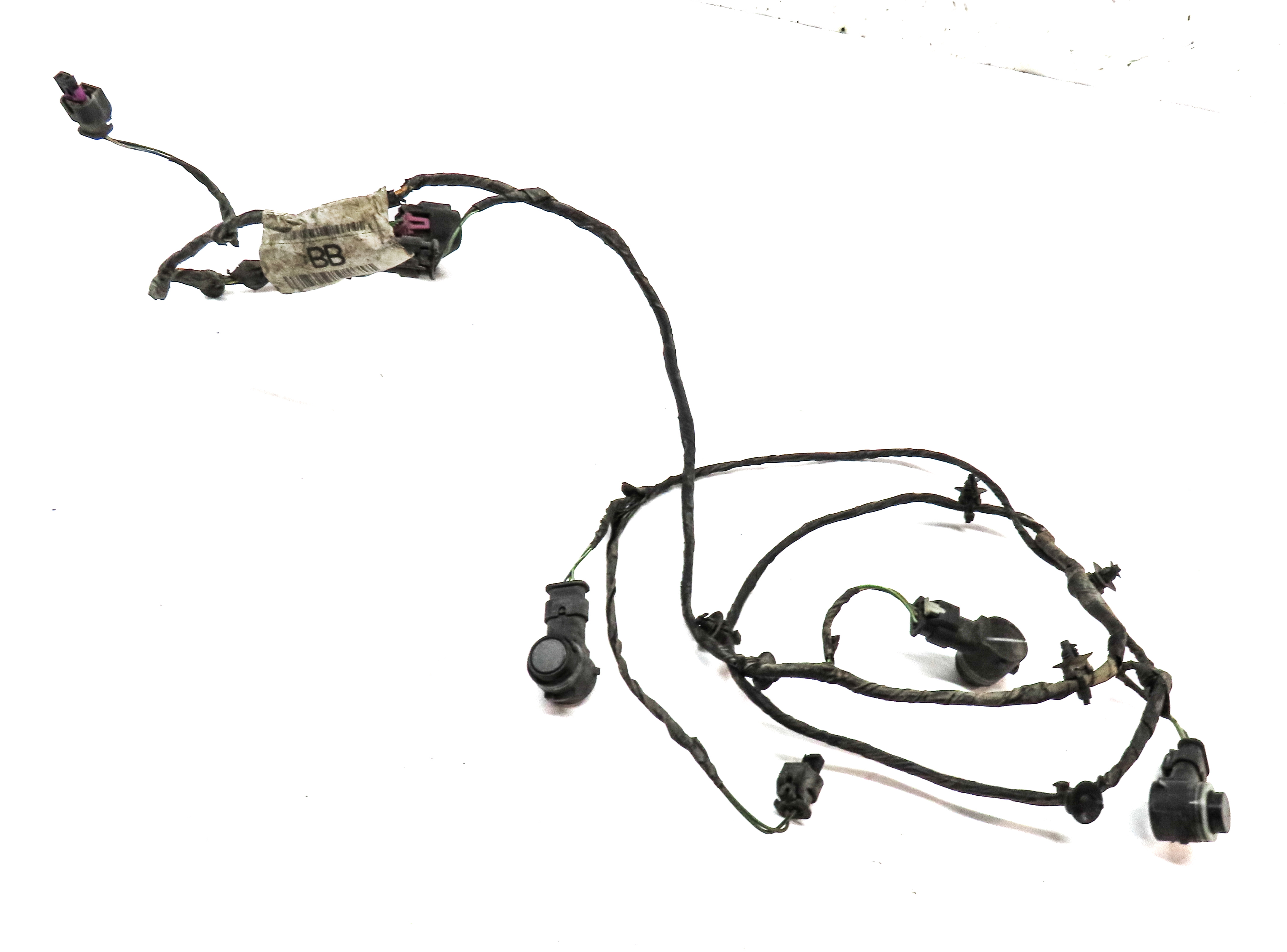 2016 DISCOVERY SPORT L550 REAR PARK ASSIST PDC SENSOR SET4 (SILVER) w/ HARNESS — exact item pictured